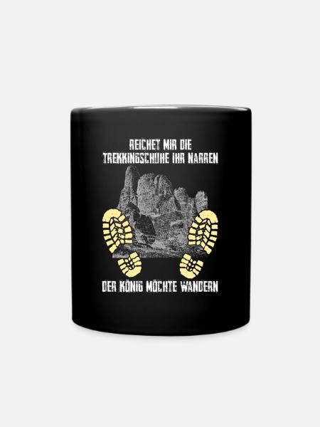 Sächsische Schweiz Wanderschuhe Wandern - Tasse einfarbig - Schwarz