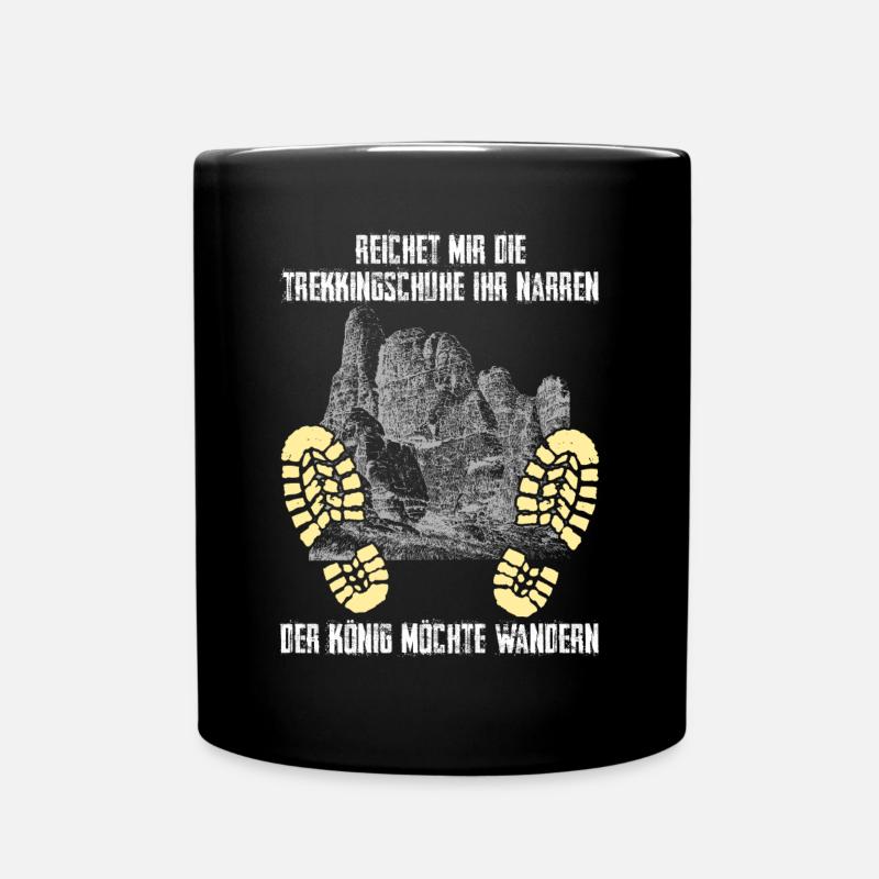 Sächsische Schweiz Wanderschuhe Wandern - Tasse einfarbig - Schwarz