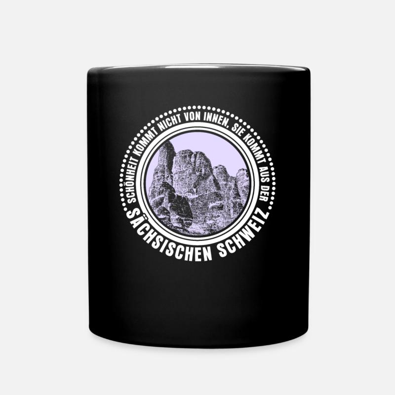 Sächsische Schweiz Wandern Klettern - Tasse einfarbig - Schwarz