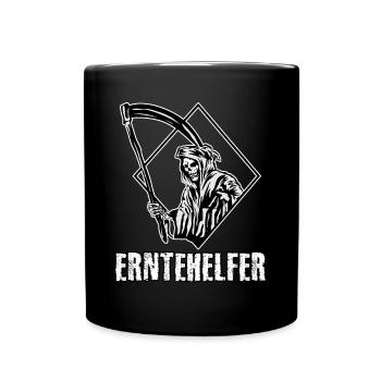 Sensenmann Erntehelfer Grim Reaper - Tasse einfarbig - Schwarz - Vorne