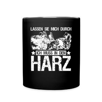 Harz Harzer Brocken - Tasse einfarbig - Schwarz - Vorne