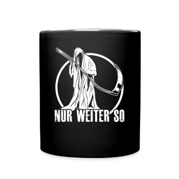 Sensenmann Menschenhasser Grim Reaper - Tasse einfarbig - Schwarz - Vorne