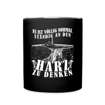 Harz Harzer Wandern Brocken - Tasse einfarbig - Schwarz - Vorne