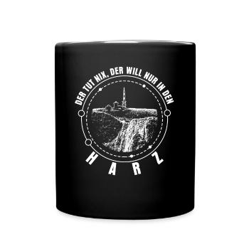 Harz Wandern Harzer Brocken - Tasse einfarbig - Schwarz - Vorne