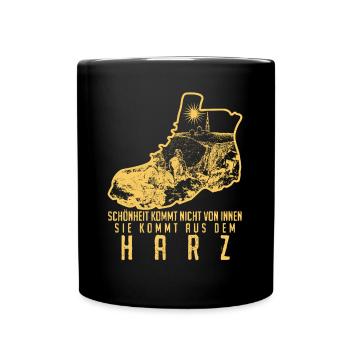 Harz Harzer Torfhaus Wandern Brocken - Tasse einfarbig - Schwarz - Vorne