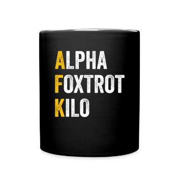 Computerchat Alpha Foxtrotti Kilo - Afk - Mug uni - noir - Devant