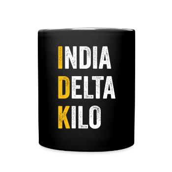Computer-Chat India Delta Kilo - IDK - Tasse einfarbig - Schwarz - Vorne