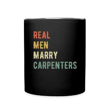 De vrais hommes épousent des charpentiers - Mug uni - noir - Devant
