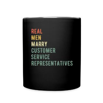 Real Men Marry CS Representatives - Full Colour Mug - black - Front