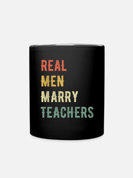 De vrais hommes épousent des professeurs - Mug uni - noir