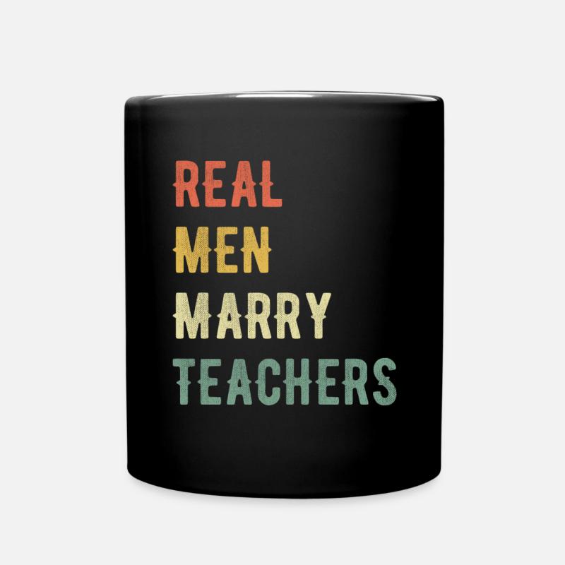 De vrais hommes épousent des professeurs - Mug uni - noir