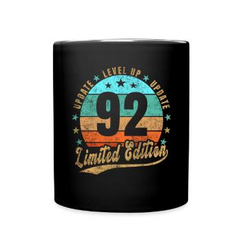 Update Level Up 92 Years Limited Edition Retro - Full Colour Mug - black - Front