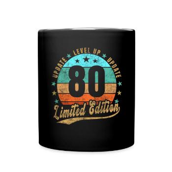 Mise à jour Level Up 80 Years Limited Edition Retro - Mug uni - noir - Devant