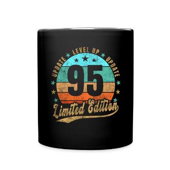 Mise à jour Level Up 95 Ans Édition Limitée Rétro - Mug uni - noir - Devant