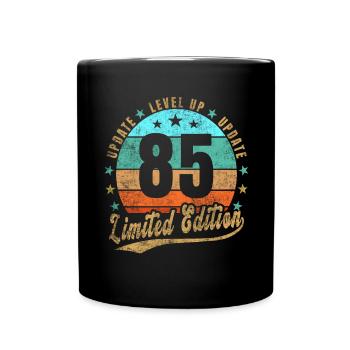 Mise à jour Level Up 85 Ans Édition Limitée Rétro - Mug uni - noir - Devant