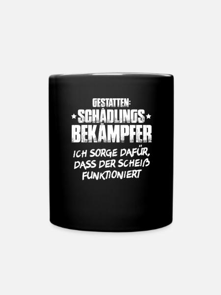 Schädlingsbekämpfer Kammerjäger Exterminator - Tasse einfarbig - Schwarz