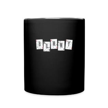 Rummy Card Game Jeu de cartes à jouer Hobby Romme - Mug uni - noir - Devant