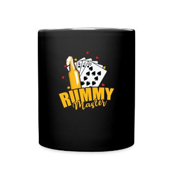 Rummy Master Hobby Kartenspiel Romme - Tasse einfarbig - Schwarz - Vorne