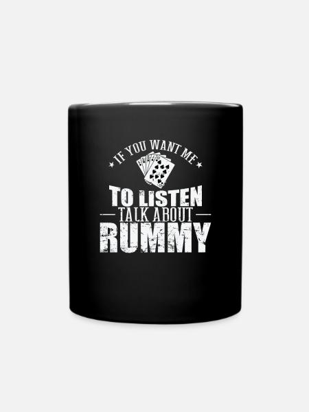 If you want me to listen talk about Rummy - Tasse einfarbig - Schwarz