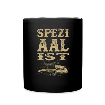 Lustige Angler Geschenke Spezialist Aal Angeln - Tasse einfarbig - Schwarz - Vorne