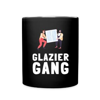 Glazier Glass Fitter And Glass Setter Window - Full Colour Mug - black - Front
