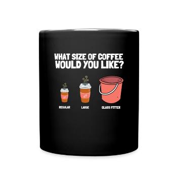 Glazier Glass Fitter And Glass Setter Window - Full Colour Mug - black - Front
