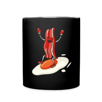 Baconholic Fleischliebhaber Bacon Eater Keto Ketog - Tasse einfarbig - Schwarz - Vorne