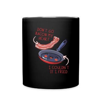 Baconholic Meat Lovers Bacon Eater Keto Keto - Full Colour Mug - black - Front