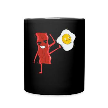 Baconholic Meat Lover Bacon Eater Keto Keto - Full Colour Mug - black - Front