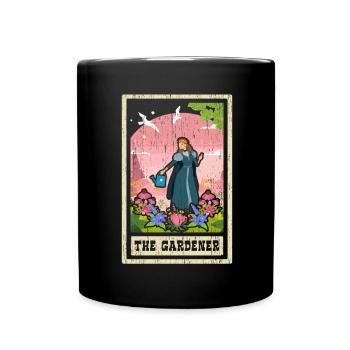 The Gardener Tarot Card Shaman Fortune Telling - Full Colour Mug - black - Front