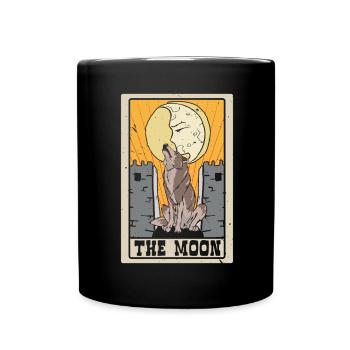 The Moon Tarot Card Shaman Divination - Full Colour Mug - black - Front