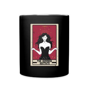 The Goddess Hectate Tarot Card Fortune Telling - Full Colour Mug - black - Front
