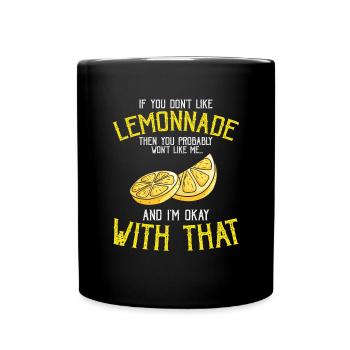 Lemon Design Lemonades Stand Boss Vente de citron - Mug uni - noir - Devant