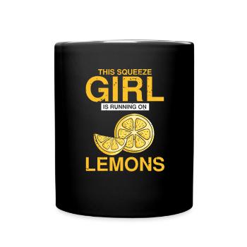 Zitronen Design Limonaden Stand Boss Lemon Verkauf - Tasse einfarbig - Schwarz - Vorne