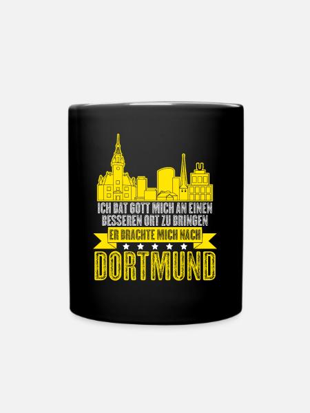 Dortmunder Stadt Ruhrpott Dortmund - Tasse einfarbig - Schwarz