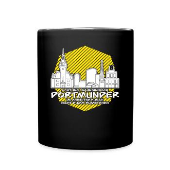 Dortmunder Stadt Dortmund - Tasse einfarbig - Schwarz - Vorne