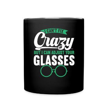 I can't fix crazy people, but I can - Full Colour Mug - black - Front