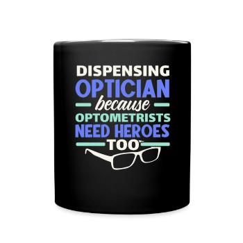 Optiker Brillenflüsterer Optometrie - Tasse einfarbig - Schwarz - Vorne