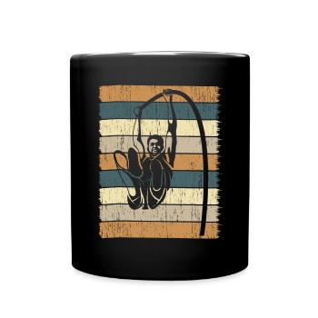 Saut à la perche rétro Athlétisme Saut à la perche - Mug uni - noir - Devant