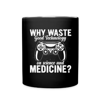 Classic Video Gaming Games - Tasse einfarbig - Schwarz - Vorne