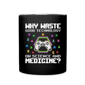Lustig Videospiele Spruch Gaming Zocken - Tasse einfarbig - Schwarz - Vorne