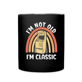 Nicht alt, ich bin klassisch Arcade-Spiele-Konsole - Tasse einfarbig - Schwarz - Vorne