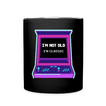 Nicht alt, ich bin klassisch Arcade-Spiele-Konsole - Tasse einfarbig - Schwarz - Vorne