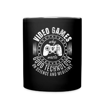 Retro Videospiele Spruch - Klassische Videospiele - Tasse einfarbig - Schwarz - Vorne