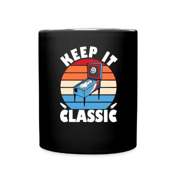 Retro Zocker Sprüche Gaming Geschenk - Tasse einfarbig - Schwarz - Vorne