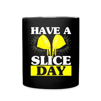 Have A Slice Day lemonade stand Lemon Lover Fruit - Full Colour Mug - black - Front