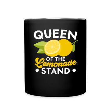 Queen of the lemon fruit drink - Full Colour Mug - black - Front