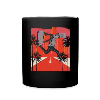 Parkour Course Libre Suivi Freestyle Sports - Mug uni - noir - Devant