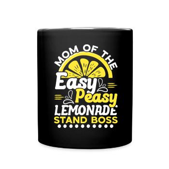 Mère de limonade facile-peasy stand boss citron - Mug uni - noir - Devant