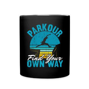 Parkour Find your own way Free Running Trac - Full Colour Mug - black - Front